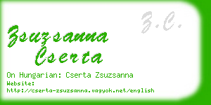 zsuzsanna cserta business card